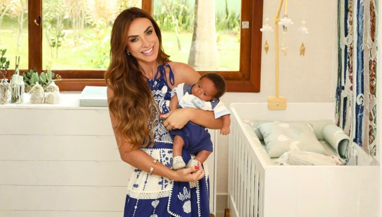 Nicole Bahls monta quartinho para bebê de funcionária em seu